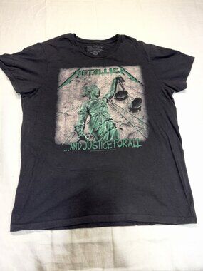 2017 Metallica Justice For All Black T Shirt Men 2XL Merch Traffic Heavy Metal